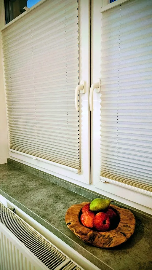 Plisé žalúzie na balkónových dverách